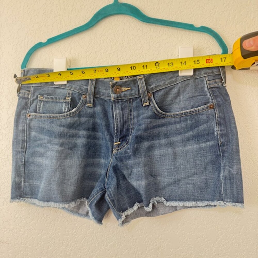 Lucky Brand Denim Shorts Women 6 28 Blue Raw Hem Mid Rise Cutoff - Picture 4 of 7